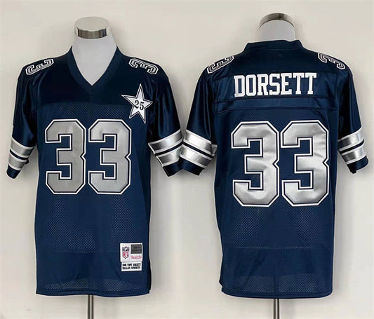 Men's Dallas Cowboys Tony Dorsett  Navy Legacy Replica Player Jersey1