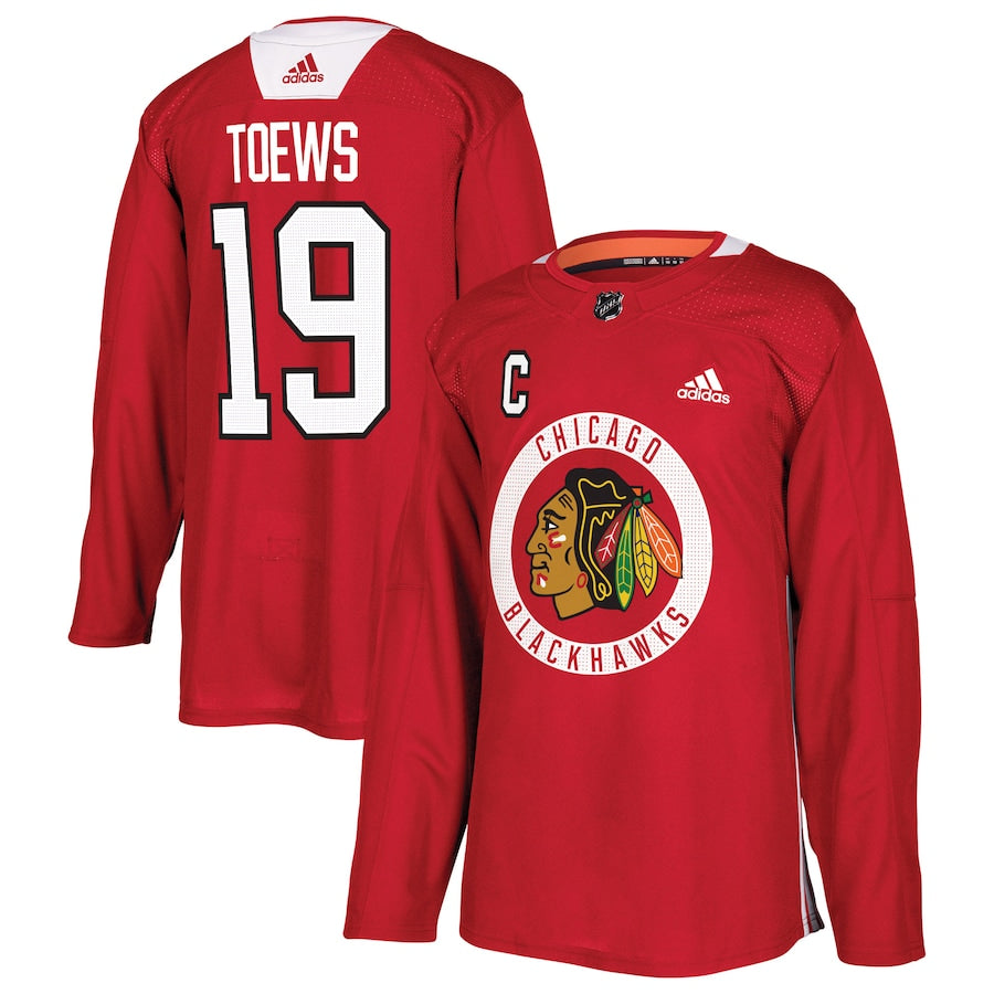 Jonathan Toews Chicago Blackhawks   Practice  Jersey - Red