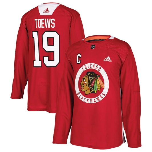 Jonathan Toews Chicago Blackhawks   Practice  Jersey - Red