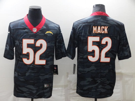 Men's Los Angeles Chargers Khalil Mack #52 Grey Camouflage Game Jersey1