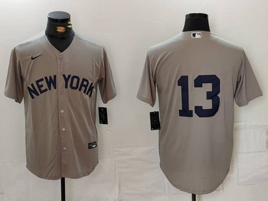 Men's New York Yankees Jazz Chisholm Jr. #13 Gray Limited Player Jersey1