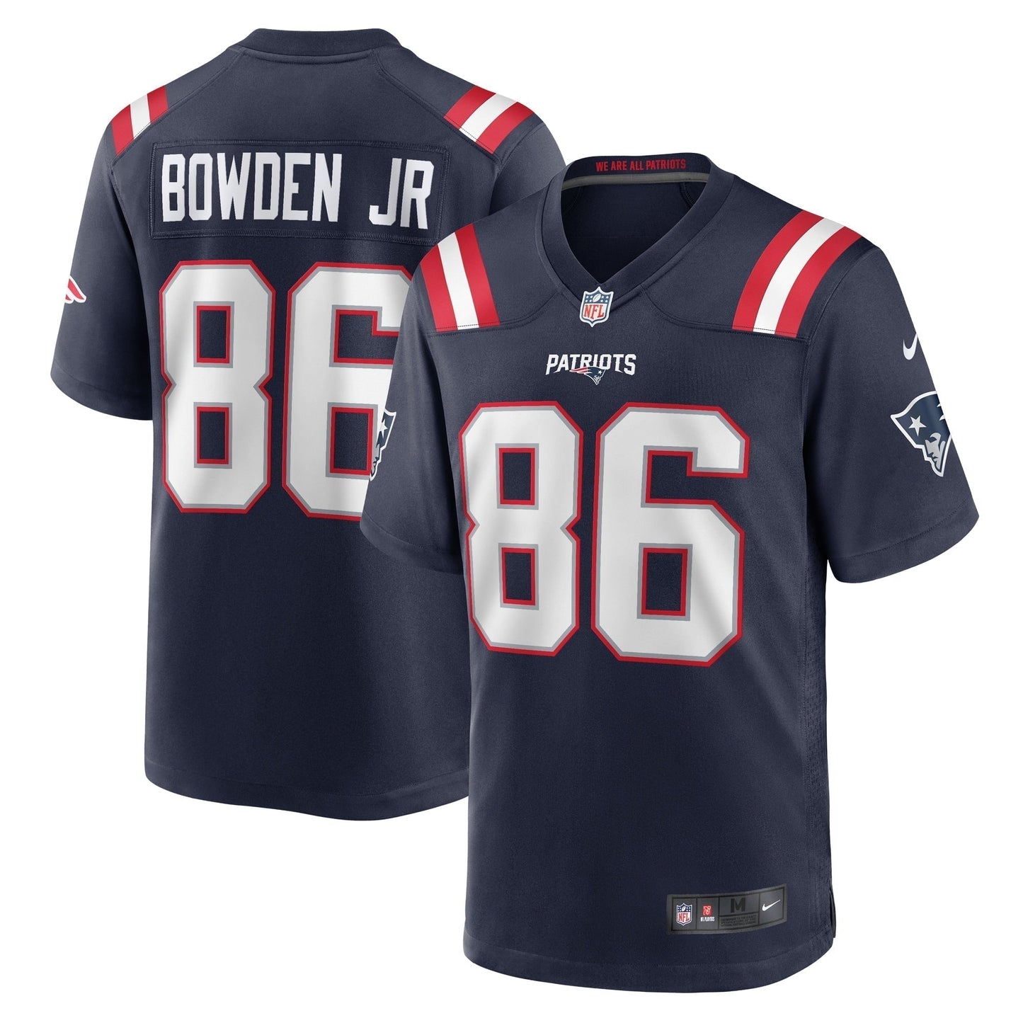Lynn Bowden Jr. New England Patriots Nike Home Game   Jersey - Navy