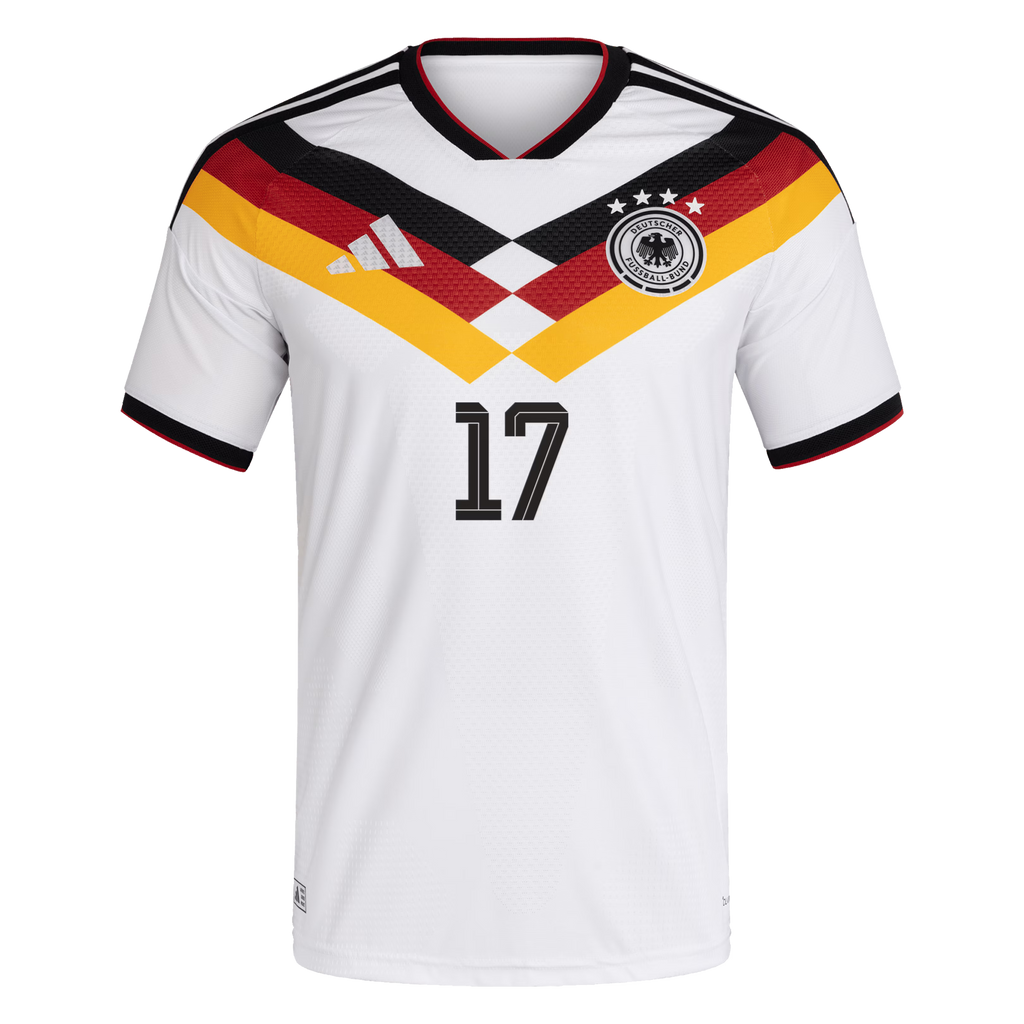 2026 Gadidas Germany National Team 2026 Home Player Edition Jersey – Florian Wirtz #17 – White/Black/Goldermany Home Player Jersey #17 - White (Florian Wirtz)