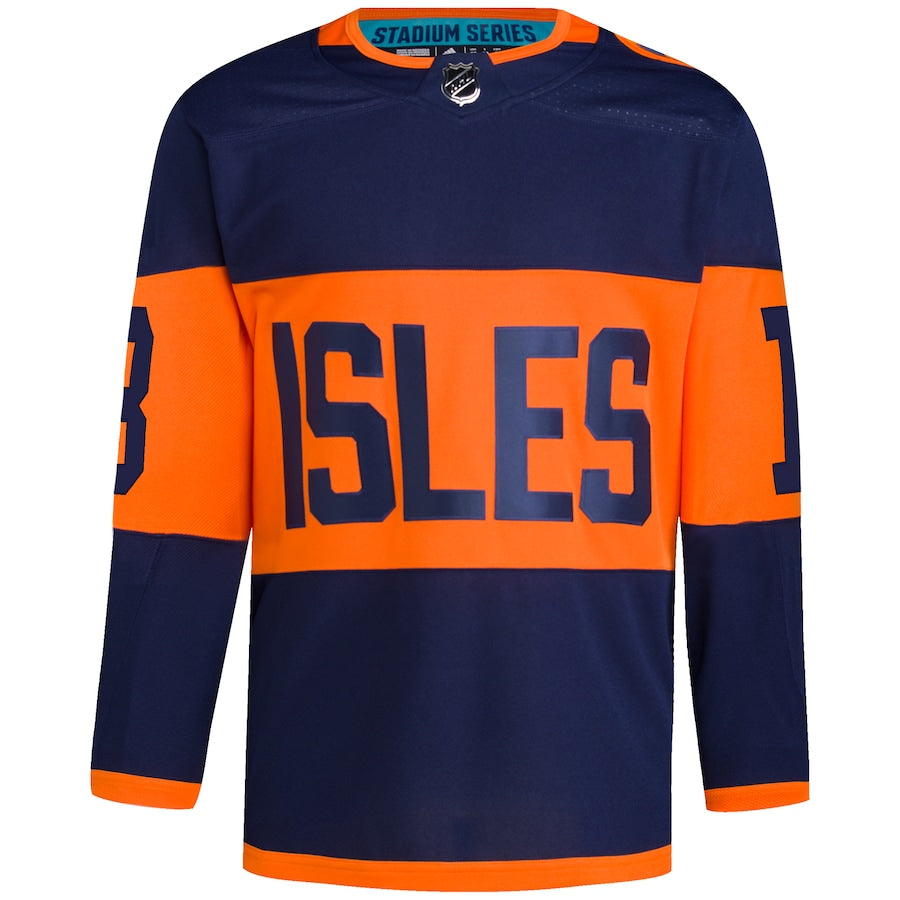 Mathew Barzal New York Islanders   2024 NHL Stadium Series Primegreen   Jersey  Navy