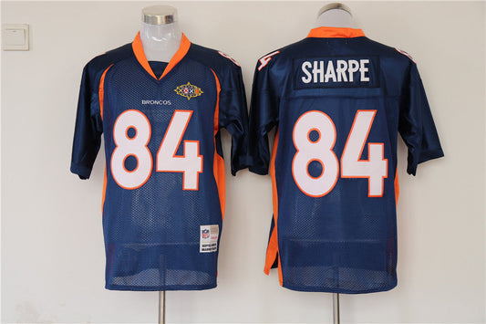Men's Denver Broncos Shannon Sharpe  Navy Legacy Replica Jersey1