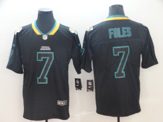 Men's Jacksonville Jaguars #7 Nick Foles Black Player Game Jersey1