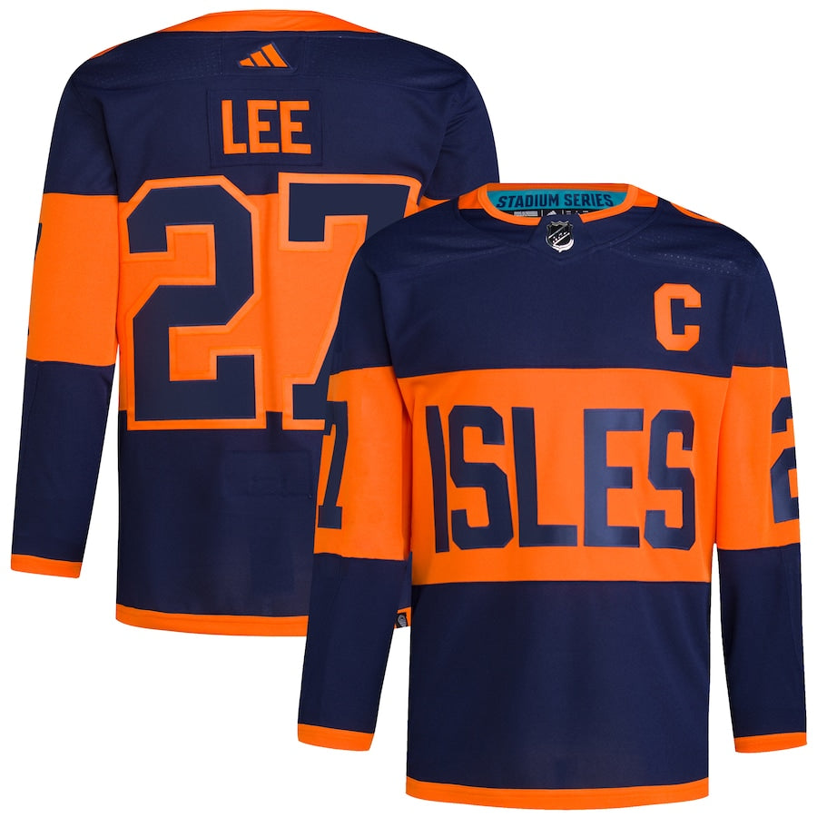 Anders Lee New York Islanders   2024 NHL Stadium Series Primegreen   Jersey  Navy