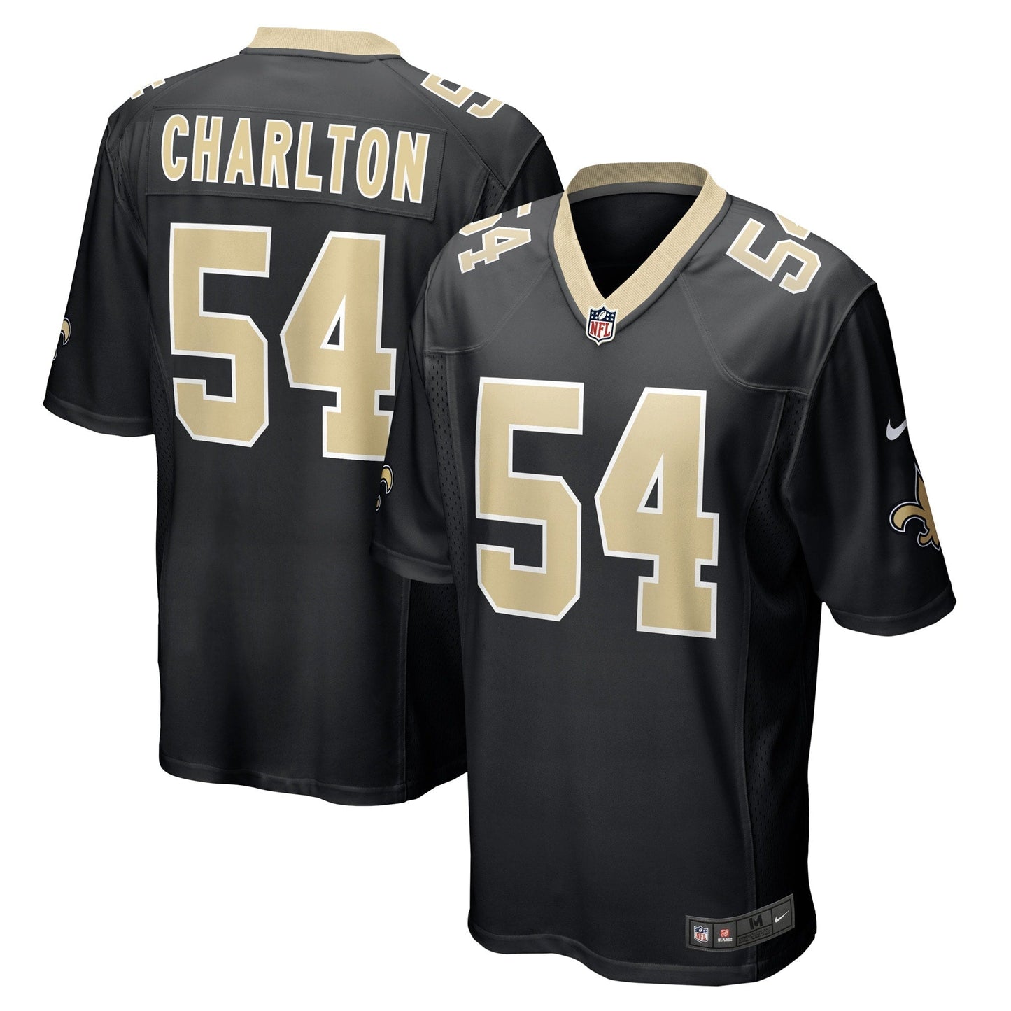 Taco Charlton New Orleans Saints Nike Game   Jersey - Black
