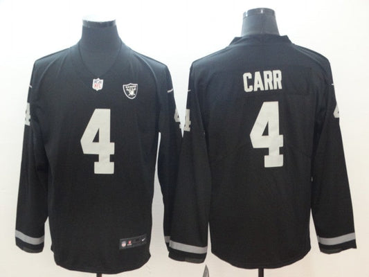 Men's Las Vegas Raiders #4 Derek Carr Black Game Player Jersey1