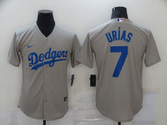 Men's Los Angeles Dodgers Julio Urias #7 Gray Replica Baseball Jersey1