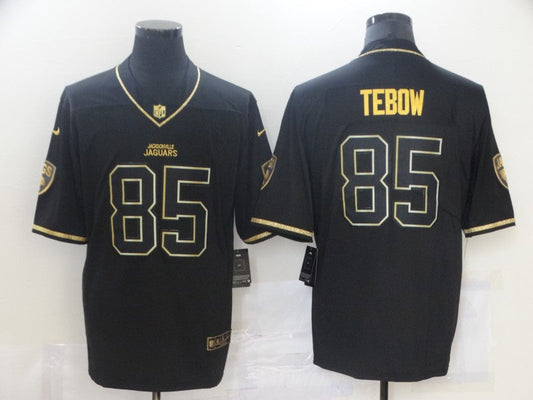 Men's Jacksonville Jaguars Tim Tebow #85 Black Game Player Jersey1