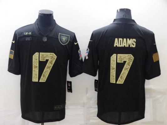 Men's Las Vegas Raiders Davante Adams #17 Black Alternate Game Jersey1