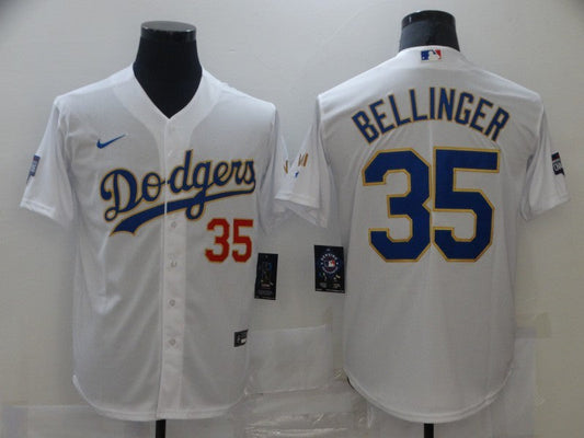 Men's Los Angeles Dodgers Cody Bellinger #35 White Fashion Stitched Jersey1