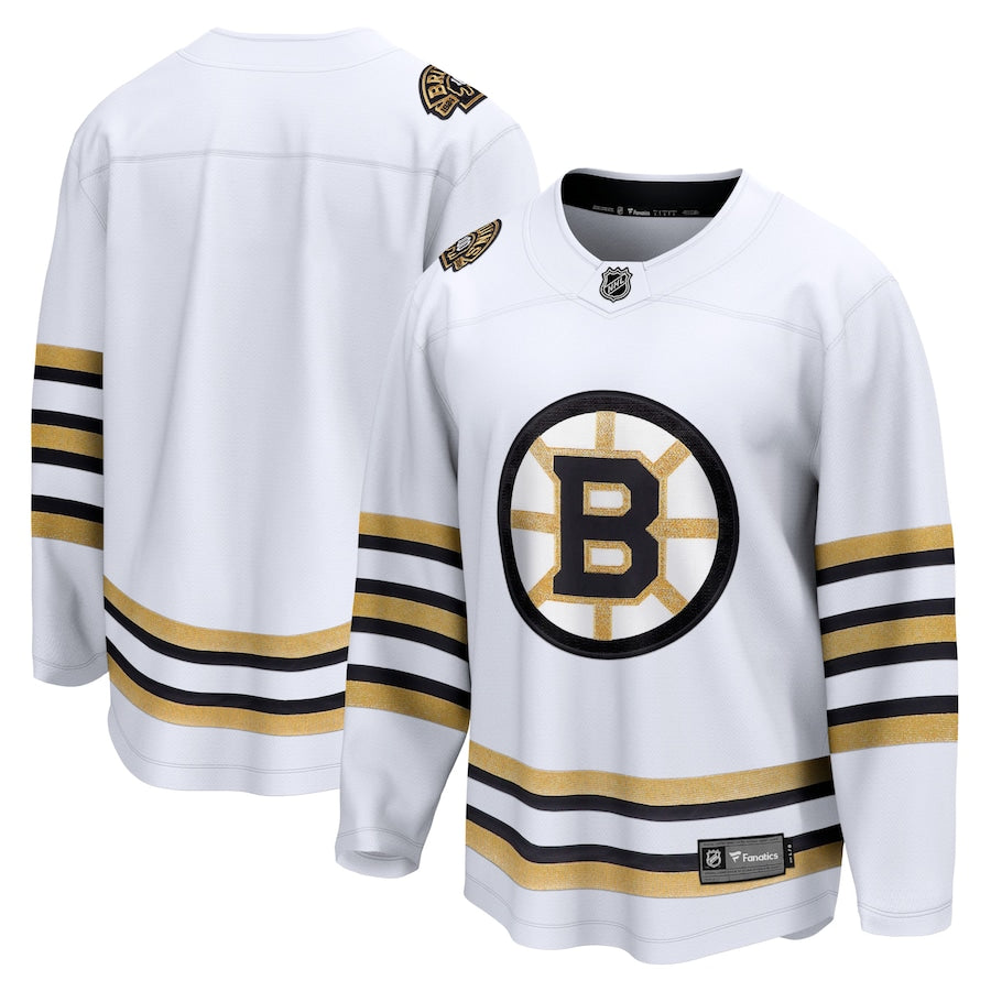 Boston Bruins   100th Anniversary Premier Breakaway Jersey - White