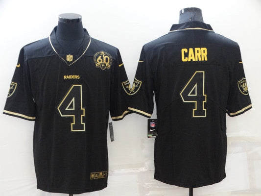 Men's Las Vegas Raiders #4 Derek Carr Black Authentic Player Jersey1