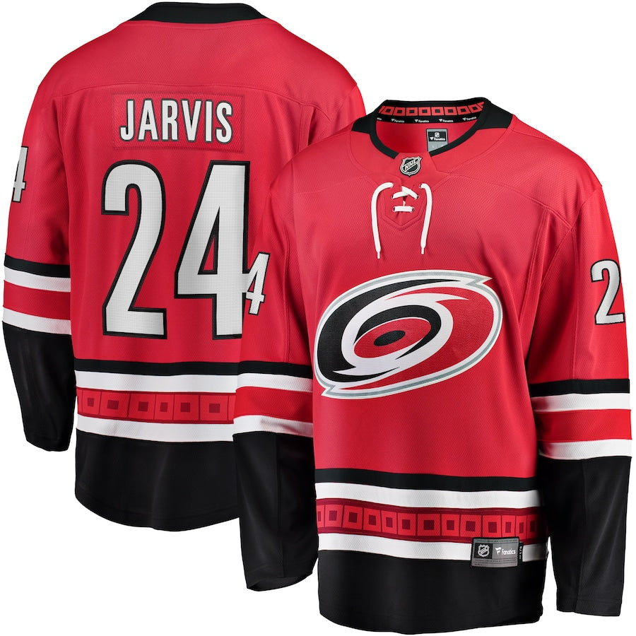 Seth Jarvis Carolina Hurricanes   Alternate Breakaway  Jersey - Red
