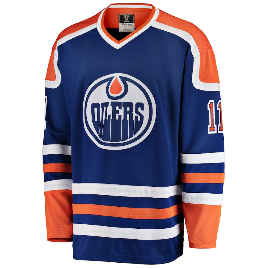 Mark Messier Edmonton Oilers   Premier Breakaway Retired  Jersey - Blue