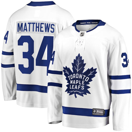 Toronto Maple Leafs Auston Matthews  Away Premier Breakaway  Jersey - White