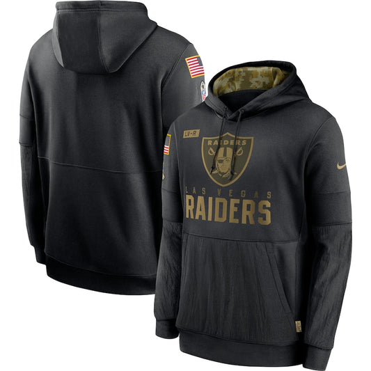 Men's Las Vegas Raiders NFL 2020 Salute to Service Hoodie2 Black