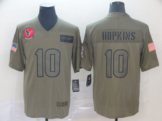 Men's Houston Texans DeAndre Hopkins #10 Brown Game Jersey1