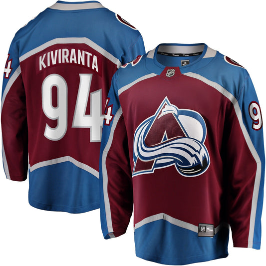 Joel Kiviranta Colorado Avalanche   Home Premier Breakaway  Jersey - Maroon