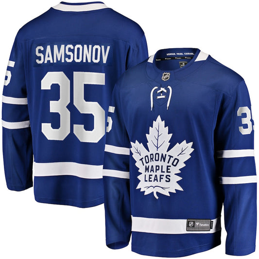 Ilya Samsonov Toronto Maple Leafs  Home Breakaway  Jersey - Blue