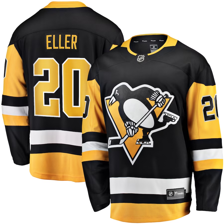 Men's Pittsburgh Penguins Lars Eller #20 Black Player Game Jersey1