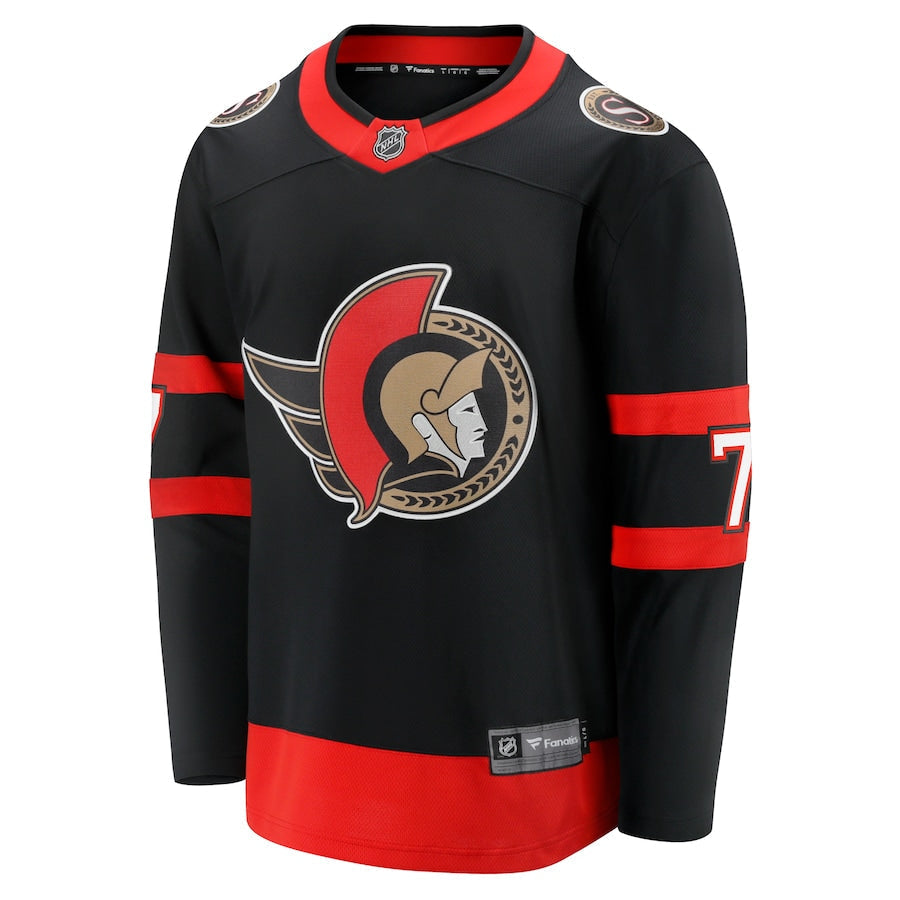 Brady Tkachuk Ottawa Senators   Alternate Premier Breakaway  Jersey - Black