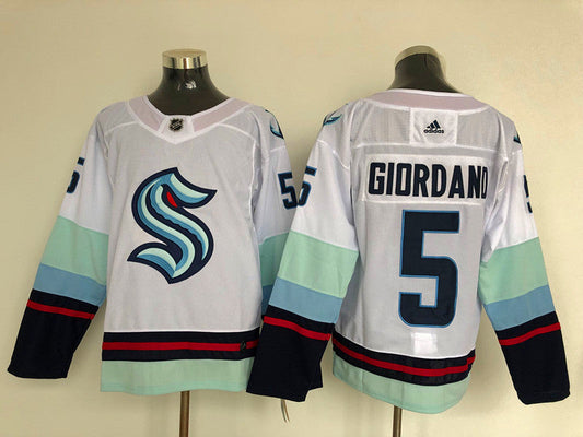 Men's Seattle Kraken Mark Giordano #5 White Home Breakaway Player Jersey1