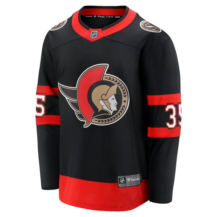 Linus Ullmark Ottawa Senators   Home Premier Breakaway  Jersey - Black