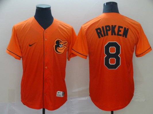Men's Baltimore Orioles Cal Ripken Jr. #8 Orange Gradient Replica Jersey1