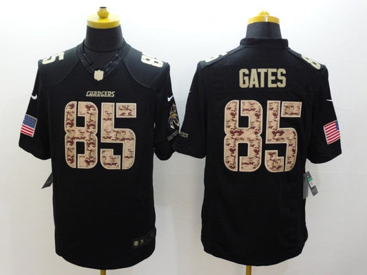 Men's Los Angeles Chargers Antonio Gates #85 Black Game Player Jersey1