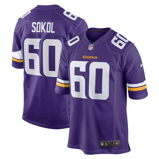 Josh Sokol Minnesota Vikings Nike Home Game   Jersey - Purple