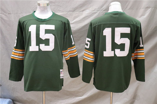 Men's Green Bay Packers Bart Starr  Green Legacy Replica Player Jersey1