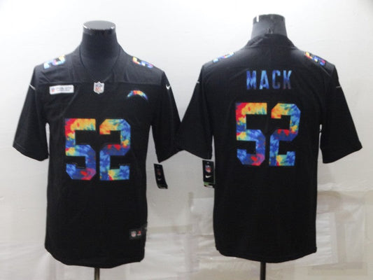 Men's Los Angeles Chargers Khalil Mack #52 Black Player Game Jersey1