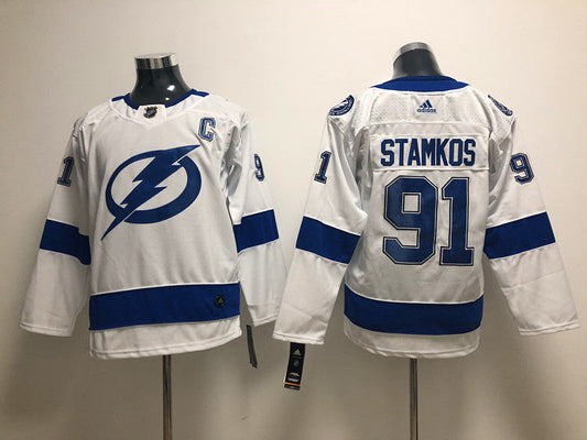 Men's Tampa Bay Lightning Steven Stamkos #91 White Home Breakaway Jersey1