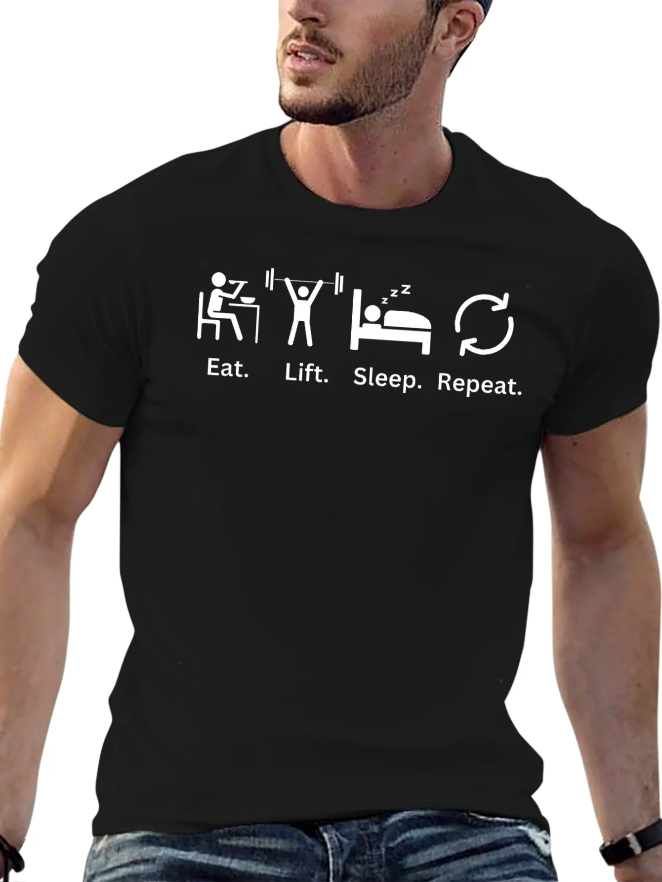 Eat Lift Sleep Repeat Fitness T-Shirt